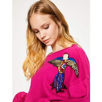 Koton 8KAK13884EK Pembe Kadın Sweatshirt