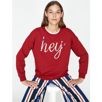 Koton 8KAK13884EK Pembe Kadın Sweatshirt