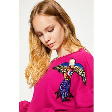 Koton 8KAK13884EK Pembe Kadın Sweatshirt