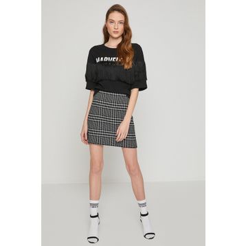 Koton 8YAF10350GK Siyah Kadın T-Shirt