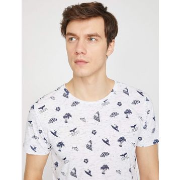 Koton 8YAK13913EK Beyaz Kadın T-Shirt