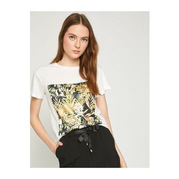 Koton 8YAK13913EK Beyaz Kadın T-Shirt