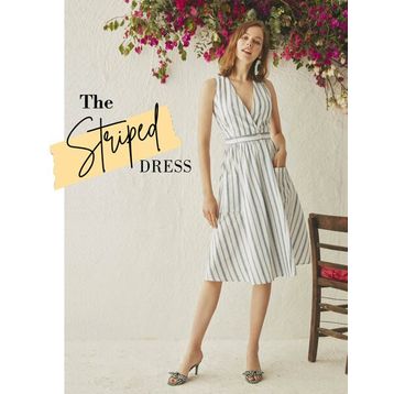 Koton 9YAK88127PW01K The Striped Dress Çizgili Kadın Elbise