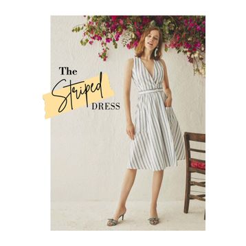 Koton 9YAK88127PW01K The Striped Dress Çizgili Kadın Elbise