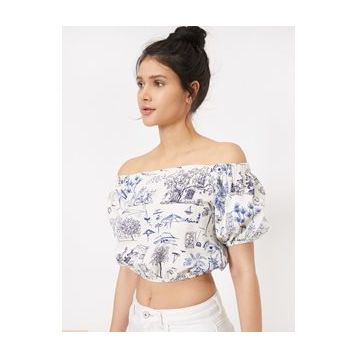 Koton 9YAL38026OK999 Püskül Detayli Crop Top Kadın Bluz