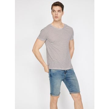 Koton 9YAM43350LD Mavi Erkek T-shirt