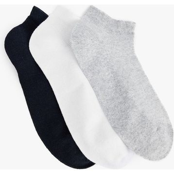 Koton Basic 3'lü Standart Gri Soket Çorap Seti