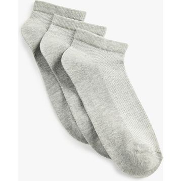 Koton Basic 3'lü Standart Gri Soket Çorap Seti