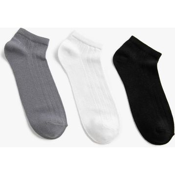 Koton Basic 3'lü Standart Gri Soket Çorap Seti