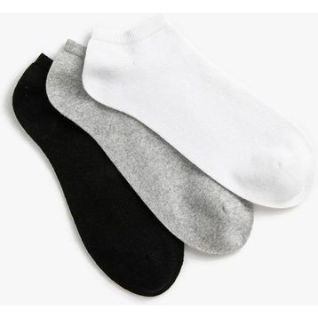 Koton Basic 3'lü Standart Gri Soket Çorap Seti