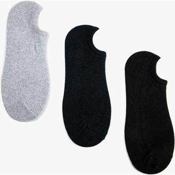 Koton Basic 3'lü Standart Gri Soket Çorap Seti