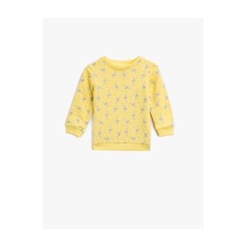 Koton Bisiklet Yaka Pamuklu Baskili Uzun Kollu Sweatshirt 1YKB16546OK