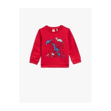 Koton Bisiklet Yaka Pamuklu Baskili Uzun Kollu Sweatshirt 1YKB16546OK