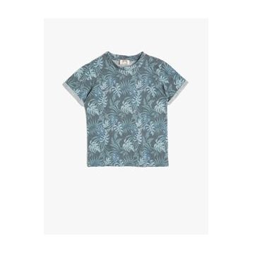 Koton Desenli Kısa Kollu T-Shirt 1YMB18779ZK