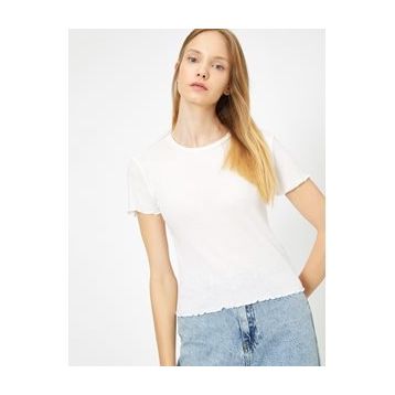 Koton Erkek Basic Kisa Kollu Bisiklet Yaka Tisört Lacivert 1YAM12136LK747XXL