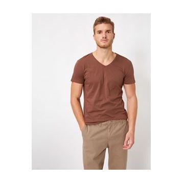 Koton Erkek Basic Kisa Kollu Bisiklet Yaka Tisört Lacivert 1YAM12136LK747XXL