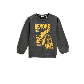 Koton Erkek Çocuk Baskılı Uzun Kollu Sweatshirt
