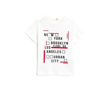 Koton Erkek Çocuk Şehir Baskılı Kısa Kollu T-Shirt