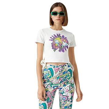 Koton Kadın Baskılı Crop T-shirt