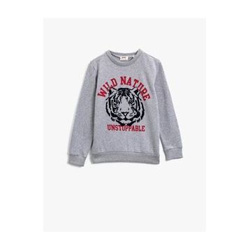 Koton Kapüsonlu Baskili Uzun Kollu Sweatshirt TYC00048662005