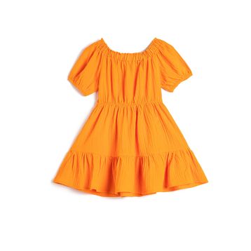 Koton Kids 3SKG80060AW1854 Turuncu Kız Çocuk Elbise