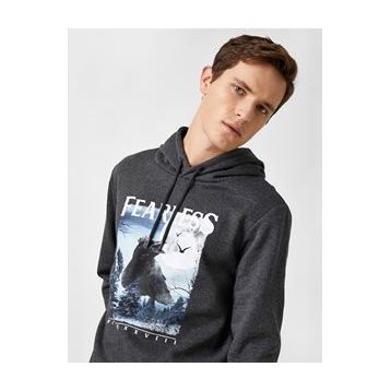 Koton Kids Koton Erkek Çocuk Batman Lisanslı Baskılı Kapüşonlu Gri Sweatshirt 1kkb16124tk 1KKB16124TK