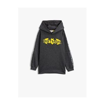 Koton Kids Koton Erkek Çocuk Batman Lisanslı Baskılı Kapüşonlu Gri Sweatshirt 1kkb16124tk 1KKB16124TK