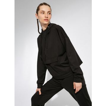 Koton TYC00044837889 Kırmızı Kapüsonlu Cepli Kadın Sweatshirt