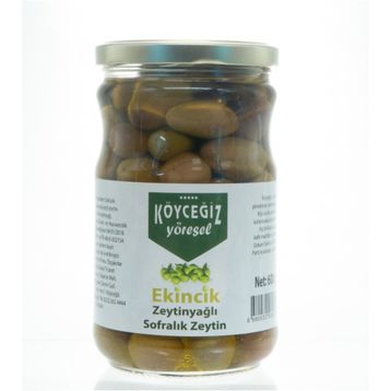 Köyceğiz 600 gr Cam Kavanoz Yöresel Ekincik Sofralık Zeytin