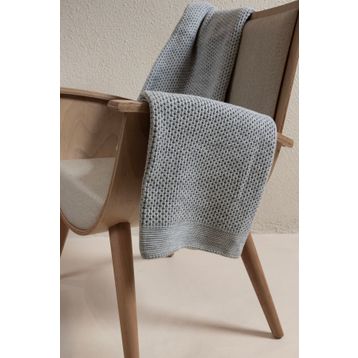 Koza Home 160x220 cm Miel Gri Kenarı Ponponlu Tek Kişilik Battaniye