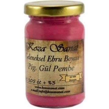 Koza Pigment Gülpembe 105 cc Sanat Ebru Boyası