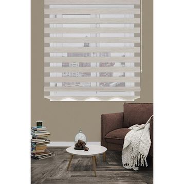Koza Stor 125V02 Bej Kırçıllı Bambu Zebra 120x260 cm Stor Perde