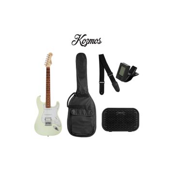 Kozmos KGP-STG20HSS-OWH Beyaz Elektro Gitar + UNIQUE-MINI-BK 10W Amfi Başlangıç Paketi