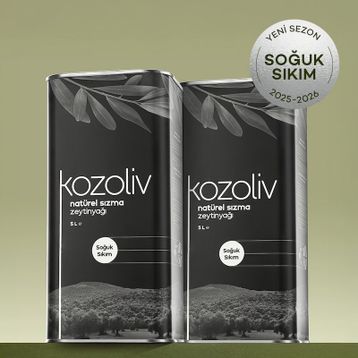 Kozoliv Teneke 5 lt Soğuk Sıkım Naturel Sızma Zeytinyağı