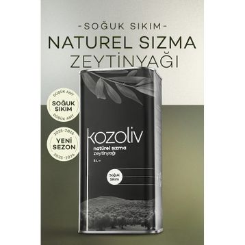 Kozoliv Teneke 5 lt Soğuk Sıkım Naturel Sızma Zeytinyağı
