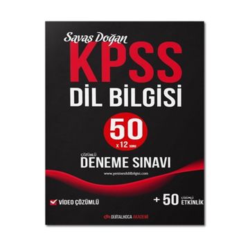 KPSS Dil Bilgisi Video Çözümlü 50 Deneme Sınavı - Dijital Hoca Akademi