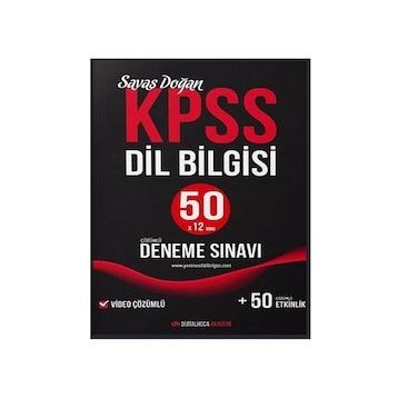 KPSS Dil Bilgisi Video Çözümlü 50 Deneme Sınavı - Dijital Hoca Akademi