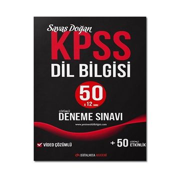 KPSS Dil Bilgisi Video Çözümlü 50 Deneme Sınavı - Dijital Hoca Akademi