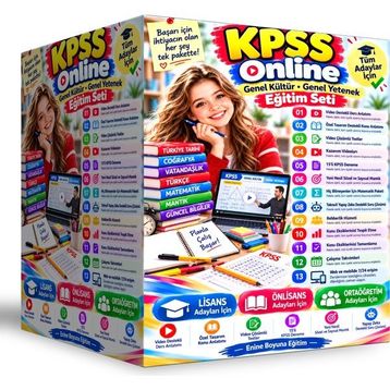 KPSS Genel Kültür Genel Yetenek Online Eğitim Seti Enine Boyuna Eğitim