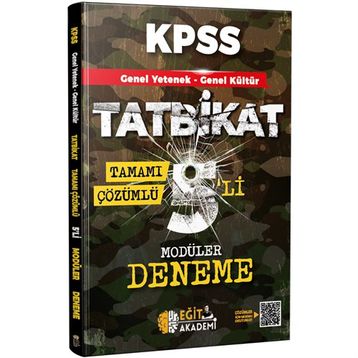 KPSS Genel Yetenek Genel Kültür Tatbikat Tamamı Çözümlü 5`li Modüler Deneme Eğit Akademi Yayınları