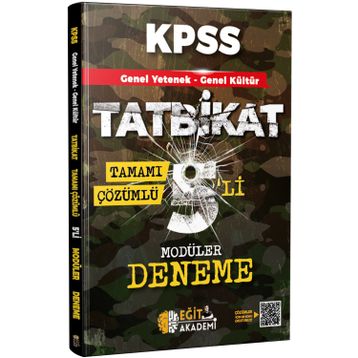 KPSS Genel Yetenek Genel Kültür Tatbikat Tamamı Çözümlü 5`li Modüler Deneme Eğit Akademi Yayınları