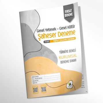 Kpss Lisans Gy-Gk Şaheser Fırsat Ürünü Türkiye Geneli Dijital Çözümlü Deneme Kitapçığ