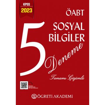 KPSS ÖABT 2023 Sosyal Bilgiler Türkiye Geneli Dijital Çözümlü Deneme 10/5. Kitapçık - Anamorfik Yayınları
