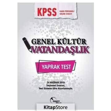 KPSS Vatandaşlık Yaprak Test - Doktrin Yayınları