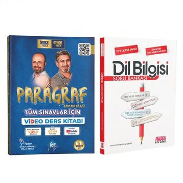 Kr Akademi Önder Hoca ve Ethem Hoca Paragraf ile Anlam Bilgisi ve Akm Dil Bilgisi Soru Bankası Seti