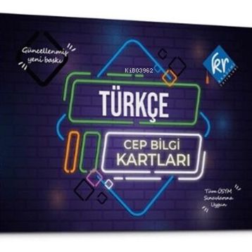 KR Akademi Türkçe Cep Bilgi Kartları