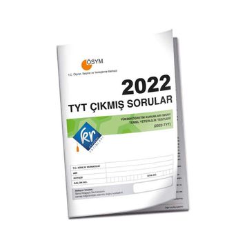 Kr Akademi Yayınları - 2022 TYT Çıkmış Sorular Tıpkı Basım Kitapçığı