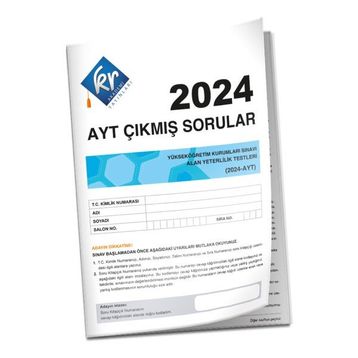 Kr Akademi Yayınları 2024 AYT Çıkmış Sorular Tıpkı Basım Kitapçığı
