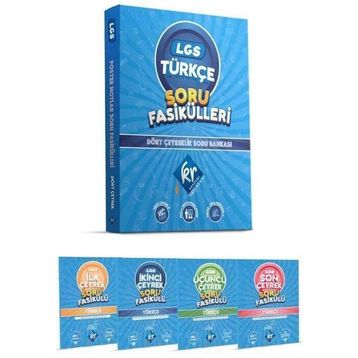 KR Akademi Yayınları 8. Sınıf LGS Türkçe Soru Fasikülleri Dört Çeyreklik Soru Bankası