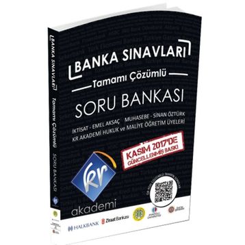 KR Akademi Yayınları Banka Sınavları Tamamı Çözümlü Soru Bankası